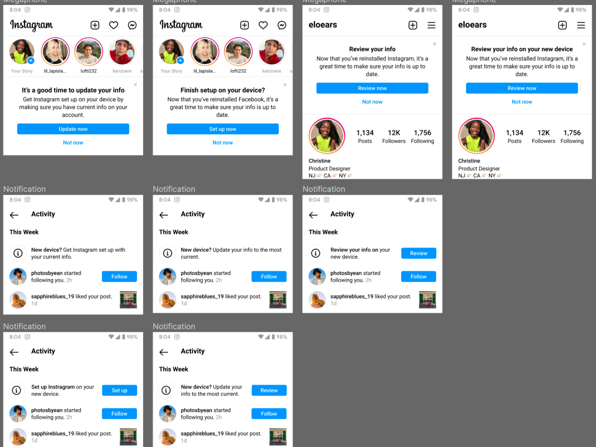 New device experience